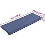  Prostirke za stepenice 15 kom 65x21x4 cm plave pravokutne rubove | shoptok.hr