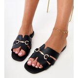 Gemre Black Flip-Flops with Gold Decoration Elamisa | ePonuda.com