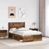  Krevetna konstrukcija s uzglavljem Staro drvo 120 x 200 cm | Eponuda.ba