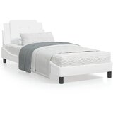 vidaXL Okvir za krevet s uzglavljem bijela 90x200 cm od umjetne kože | shoptok.hr