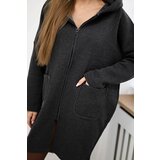 Kesi Insulated sweatshirt with a longer back made of graphite | shoptok.hr