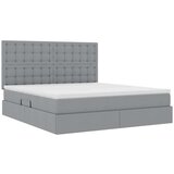  Krevet s od storage Svijetlo siva 180 x 200 cm Lažna koža | shoptok.hr