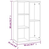  Knjižna omara/komoda siva sonoma 50x25x80 cm inženirski les, (20705239) | Shoptok.si