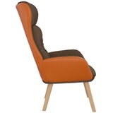  Stolica za opuštanje od tkanine i PVC-a smeđa | shoptok.hr
