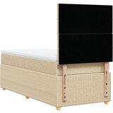  Krevet s oprugama i madracem krem 90 x 200 cm od tkanine | shoptok.hr