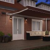 Tenda na ručno uvlačenje s LED smeđa 500 x 300 cm | shoptok.hr