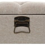 vidaXL Klupa za pohranu s naslonom 110 cm krem od tkanine | Eponuda.com