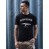 DStreet T-shirt męski z nadrukiem czarny Cijene