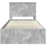 Okvir za krevet s uzglavljem Betonska siva 100 x 200 cm | shoptok.hr