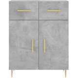  Komoda siva boja betona 69,5x34x90 cm od konstruiranog drva Slike