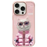 COOL & CUTE 2.0 maskica s motivom mačke za iPhone 16 Pro - pink