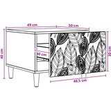  Kava Stol Hrast sonoma 50 x 49 x 40 cm Konstruirano drvo | Shoptok.si