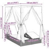  Dvojni sončni ležalnik Set 2 Siva in mornarsko modra Ratan Velik, (22110531) | Shoptok.si