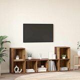  Set TV komoda Zidne 3 pcs Smeđa Konstruirano drvo | shoptok.hr