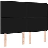  LED glava kreveta s LED trakama Crna 160 cm tkanina | shoptok.hr