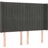  The Living Store Vzglavje z ušesi temno sivo 147x16x118/128 cm žamet - Vzglavje, (21452176) | Shoptok.si