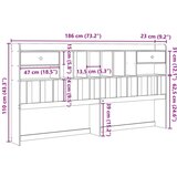  Uzglavlje sa spremištem bijeli 180 cm od masive borovine | shoptok.hr