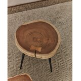 Kave Home Okrogla stranska mizica z mizno ploščo iz akacije 35x35 cm Tanive – | Shoptok.si