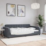 vidaXL Raztegljiva postelja temno siva 100x200 cm žamet | Shoptok.si