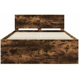  Krevetna konstrukcija s uzglavljem Dimljeni hrast 150 x 200 cm | shoptok.hr