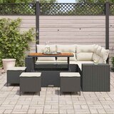  Sjedeća garnitura za vrt 9 kom. Crna poliratan 200 x 200 x 85 cm | shoptok.hr