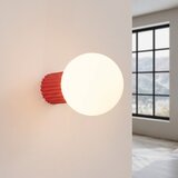 Sollux Rdeča stenska svetilka iz opalnega stekla ø 12 cm Orbital – | Shoptok.si
