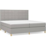 Krevet s oprugama i madracem svjetlosivi 200 x 200cm od tkanine | shoptok.hr