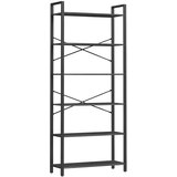 Songmics Knižna polica 6 polic 80x30x186 cm Črna, (5000250171) Cene