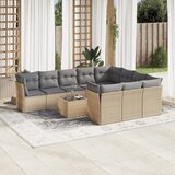  11-dijelni set vrtnih sofa od poliratana s jastucima bež | shoptok.hr