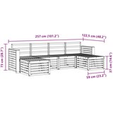  Set vanjskih sofa 6 pcs Bijela 257 x 122,5 x 73 cm | shoptok.hr