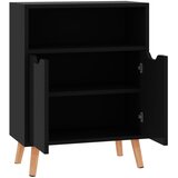  Komoda visoki sjaj crna 60 x 30 x 72 cm od konstruiranog drva | Eponuda.com