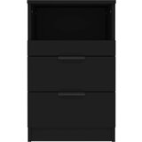  Noćni ormarići 2 kom crni od konstruiranog drva | shoptok.hr