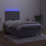  Box spring postelja z vzmetnico LED temno siva 120x200 cm žamet, (20725609) | Shoptok.si