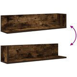 vidaXL Stenske police 2 kosa dim. hrast 75x16,5x16,5 cm inženirski les | Shoptok.si