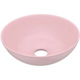  Kopalniški umivalnik keramičen mat roza barve okrogel, (21409107) | Shoptok.si