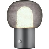 Blomus Antracitno siva aluminijasta LED namizna svetilka s steklenim senčilom (višina 32 cm) Iris – | Shoptok.si