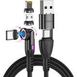 STATIK 360Pro braided rotating 3 magn. tips 6-in-1 Cable Black 2m | shoptok.hr