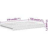 vidaXL Madrac od pjene bijeli 120 x 210 cm tvrdoća H2 H3 | shoptok.hr