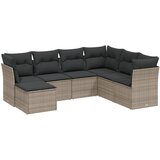 Maison Chic Seti vrtnega pohištva - Vrtna garnitura - Vrtni pohištvo set 7-delna z blazinami siv poli ratan, (21801820) | Shoptok.si