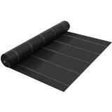 vidaXL Tkanina proti plevelu in koreninam mat črna 2x25 m PP, (21831912) | Shoptok.si