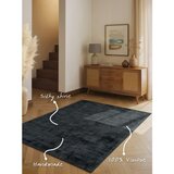 Vikosa Črna ročno tkana viskozna preproga 200x300 cm Noemi – | Shoptok.si