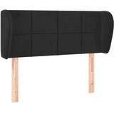  Uzglavlje s ušima crno 103x23x78/88 cm baršunasto | shoptok.hr