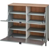 Voleo viseča omara za čevlje žajbljevo zelena, hrast artisan | Shoptok.si