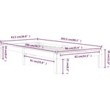 Posteljni okvir iz trdne borovine 90x200 cm, (20601714) | Shoptok.si
