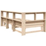  Knjižna postelja brez vzmetnice 90x200 cm trdna borovina | Shoptok.si