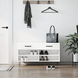 The Living Store Regal za čevlje visok sijaj bel 102x35x55 cm inženirski les - Klop Za Čevlje, (21485745) Cene