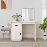  Toaletni stolić s LED svjetlom bijeli 95x50x133,5 cm borovina | shoptok.hr