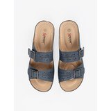 SEASTAR Low-heeled wedge sandals with buckles blue | shoptok.hr