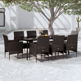  9-dijelni vrtni blagovaonski set s jastucima crni | shoptok.hr