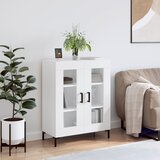 vidaXL Komoda bela 69,5x34x90 cm inženirski les | Shoptok.si